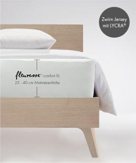 Prześcieradło z gumką na wysoki materac 25-40cm. Fleuresse Comfort XL 1000 białe (różne rozmiary)
