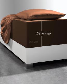 Prześcieradło z gumką na wysoki materac 25-40cm. Fleuresse Comfort XL 8018 ciemnobrązowy (różne rozmiary)