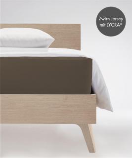 Prześcieradło z gumką na wysoki materac 25-40cm. Fleuresse Comfort XL 8031 espresso (różne rozmiary)