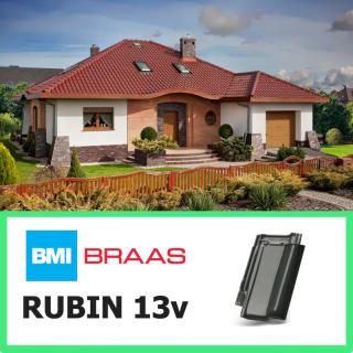 BRAAS RUBIN 13v - dachówka podstawowa - ceramiczna połaciowa