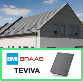 BRAAS TEVIVA Cisar - dachówka podstawowa - betonowa płaska