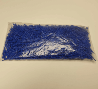 Groty plastikowe cienki gwint 2BA niebieskie 1000 szt.