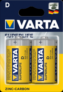 VARTA Superlife 1,5V R20 blister*2