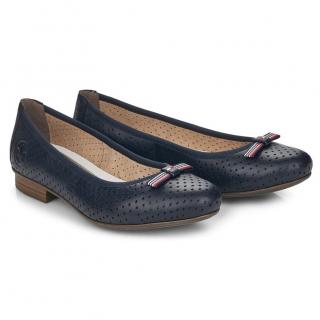 Baleriny damskie Rieker 51997-15 BLUE Rieker 51997-15 BLUE baleriny damskie granatowe