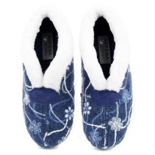 Bambosze damskie Aspena Slippers 18H-65126 MARINO Aspena Slippers 18H-65126 MARINO bambosze damskie granatowe