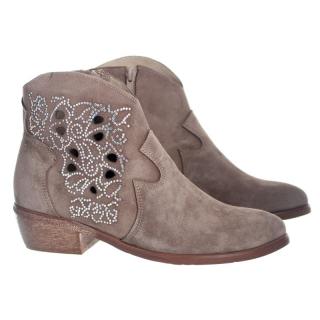 Botki damskie Aspena ZBY-1416X  Ziemia Botki damskie Aspena ZBY-1416X  Ziemia ciemny beż