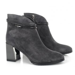 Botki damskie Loretta Vitale 1R201-C218-Y391BL GREY Loretta Vitale 1R201-C218-Y391BL GREY botki damskie szare