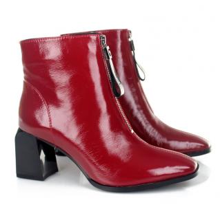 Botki damskie Loretta Vitale W210-C328-P187B BORD Loretta Vitale W210-C328-P187B BORD botki damskie bordowe