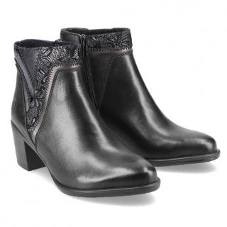 Botki damskie Rieker Y2063-00 BLACK COMBINATION Rieker Y2063-00 BLACK COMBINATION botki damskie czarne