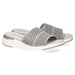 Klapki damskie Caprice 9-27208-28 201 LT GREY SUEDE Caprice 9-27208-28 201 LT GREY SUEDE klapki damskie szare