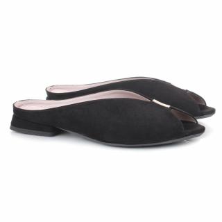 Klapki damskie Comart 2C3457 czarne Comart 2C3457 CAMOSCIO NERO klapki damskie czarne