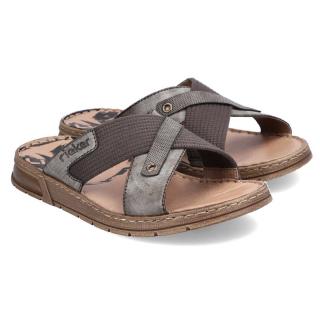 Klapki męskie Rieker 21252-25 BROWN Rieker 21252-25 BROWN klapki męskie brązowe