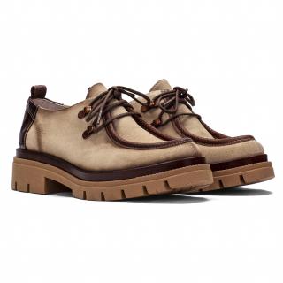 Mokasyny damskie Hispanitas CHI211791 VELOUR-I21 CANA Hispanitas CHI211791 VELOUR-I21 CANA mokasyny damskie beżowe