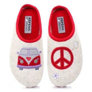 Pantofle damskie Aspena Slippers 18H-65497 CRUDO Aspena Slippers 18H-65497 CRUDO pantofle damskie beżowe