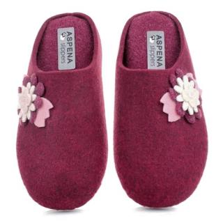 Pantofle damskie Aspena Slippers 18H-65541 BURDEOS Aspena Slippers 18H-65541 BURDEOS pantofle damskie bordowe