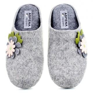 Pantofle damskie Aspena Slippers 18H-65546 GRIS Aspena Slippers 18H-65546 GRIS pantofle damskie szare