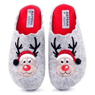 Pantofle damskie Aspena Slippers 18H-65561 GRIS Aspena Slippers 18H-65561 GRIS pantofle damskie szare