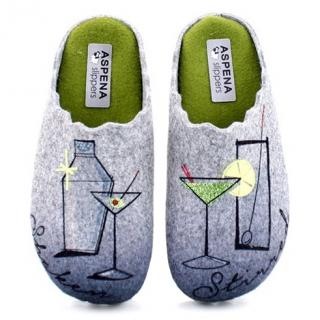 Pantofle damskie Aspena Slippers 18H-65591 GRIS Aspena Slippers 18H-65591 GRIS pantofle damskie szare