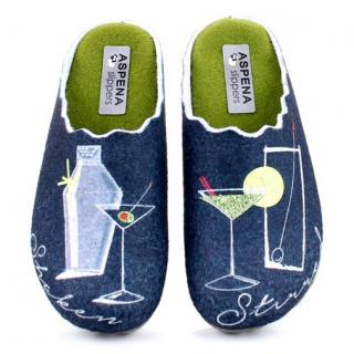 Pantofle damskie Aspena Slippers 18H-65591 GRIS CLARO Aspena Slippers 18H-65591 GRIS CLARO pantofle damskie granatowe