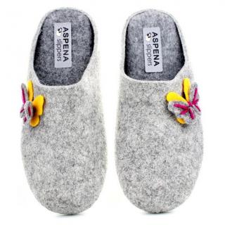 Pantofle damskie Aspena Slippers 18H-65614 GRIS Aspena Slippers 18H-65614 GRIS pantofle damskie szare