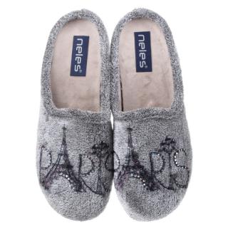 Pantofle damskie Neles 50324.129 Neles 50324.129 pantofle damskie szare