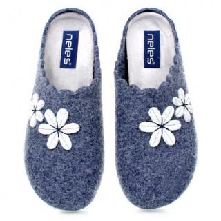 Pantofle damskie Neles P57-27333 MARINO/GRIS Neles P57-27333 MARINO/GRIS pantofle damskie granatowe
