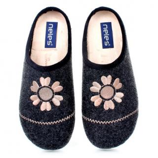Pantofle damskie Neles P64-27360 NEGRO/BEIGE Neles P64-27360 NEGRO/BEIGE pantofle damskie czarne