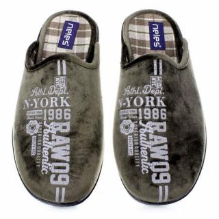 Pantofle męskie Neles N55-4724B KAKI Neles N55-4724B KAKI pantofle męskie khaki