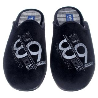 Pantofle męskie Neles P42-4724B NEGRO P42-4724B NEGRO pantofle męskie czarne