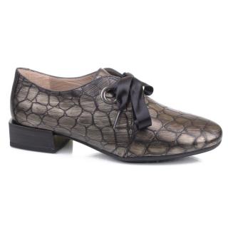 Półbuty damskie Hispanitas HI00534 TORTUGA METAL-I20 ACERO metaliczny szary Hispanitas HI00534 TORTUGA METAL-I20 ACERO półbuty damskie metaliczny szary