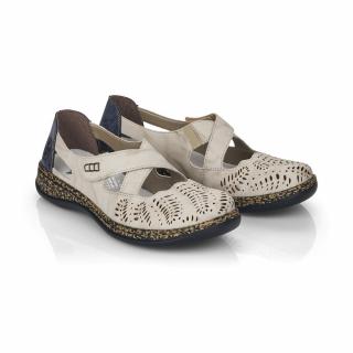 Półbuty damskie Rieker 46375-60 BEIGE Półbuty damskie Rieker 46375-60 BEIGE beżowe