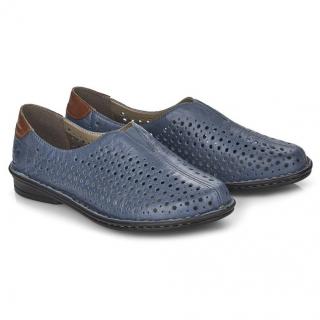 Półbuty damskie Rieker 48457-12 BLUE Rieker 48457-12 BLUE półbuty damskie granatowe