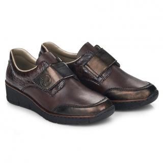 Półbuty damskie Rieker 53750-25 BROWN Rieker 53750-25 BROWN półbuty damskie brązowe