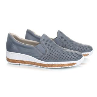 Półbuty damskie Rieker 59776-10 BLUE Rieker 59776-10 BLUE półbuty damskie morskie