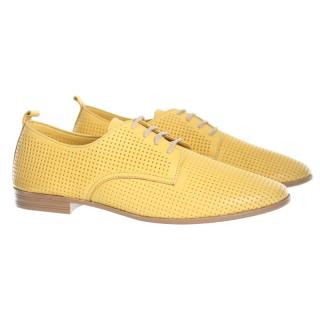Półbuty damskie Venus 22983506 YELLOW Venus 22983506 YELLOW półbuty damskie skórzane żółte