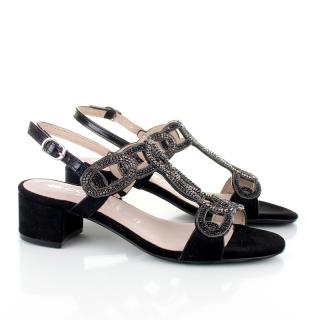 Sandały damskie Comart 083307 TOMAIA 3307 NERO Sandały damskie Comart 083307 TOMAIA 3307 NERO czarne z cyrkoniami / z kryształami