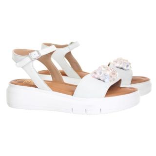 Sandały damskie  Comart 8H4254PE LONG BEACH BIANCO OTTICO Comart 8H4254PE LONG BEACH BIANCO OTTICO sandały damskie białe EKO