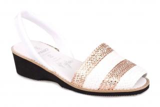 Sandały damskie Presso 16-479 Presso 16-479 BLANCO-COBRE sandały damskie białe