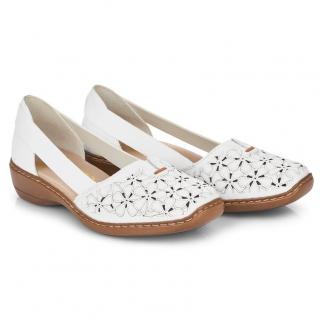 Sandały damskie Rieker 41356-80 WHITE Rieker 41356-80 WHITE sandały damskie białe
