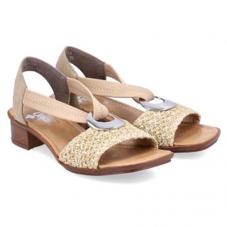 Sandały damskie Rieker 62664-61 BEIGE Sandały damskie Rieker 62664-61 BEIGE  beżowe