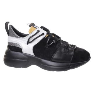 Sneakersy damskie Aspena 2B-2870-1 Aspena 2B-2870-1 sneakersy damskie czarno-srebrne