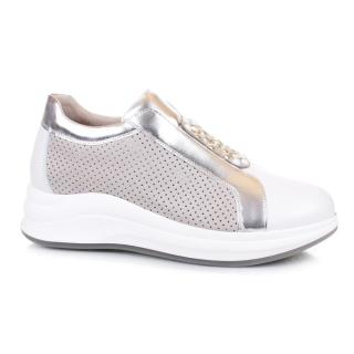 Sneakersy damskie COMART 5C3381PE biało / srebrny COMART 5C3381PE sneakersy damskie biało / srebrne