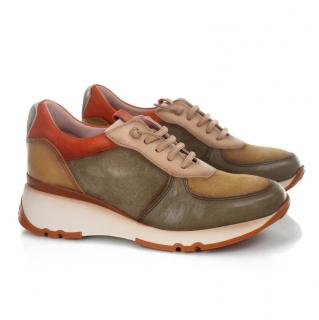 Sneakersy damskie Hispanitas CHI211919 SOHO-I21 OLIVE Hispanitas CHI211919 SOHO-I21 OLIVE sneakersy damskie oliwkowo-brązowe