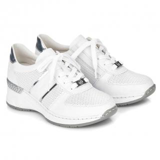 Sneakersy damskie Rieker N4315-80 WHITE Rieker N4315-80 WHITE sneakersy damskie białe