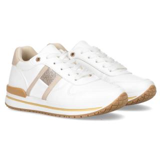 Sneakersy damskie Tommy Hilfiger T3A4-32160-0813X223 Sneakersy damskie Tommy Hilfiger T3A4-32160-0813X223 WHITE/BEIGE