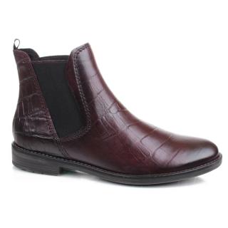 Sztyblety damskie Marco Tozzi 2-25376-35 571 Marco Tozzi 2-25376-35 571 BORDEAUX CROCO sztyblety damskie bordowe