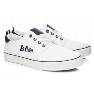Trampki męskie  Lee Cooper LCW-22-31-0855M WHITE Trampki męskie  Lee Cooper LCW-22-31-0855M WHITE białe