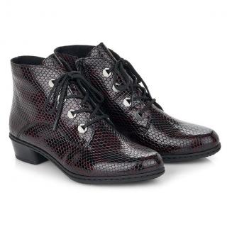 Trzewiki damskie Rieker Y0720-35 RED Rieker Y0720-35 RED trzewiki damskie ciemnobordowe