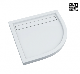 BRODZIK CAMPARO 90x90x6,5x3 PÓŁOKRĄGŁY Z RUSZTEM SCHEDPOL CAMOARO BRODZIK PÓŁOKRĄGŁY Z RUSZTEM