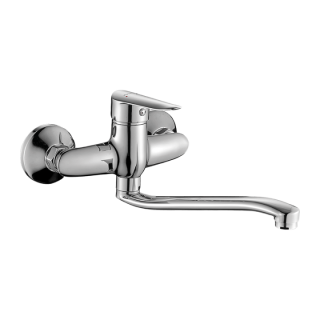 CENTO bateria zlewozmywakowa ścienna chrom Kuchinox BORGO bateria zlewozmywakowa ścienna chrom